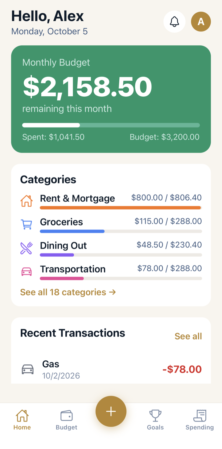 Clarius Money — Your whole money life, on one screen
